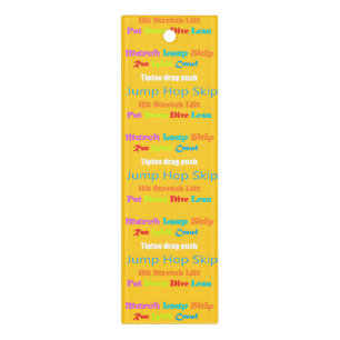 Leap Hop Skip Lean Text design mixed colors   Ruler