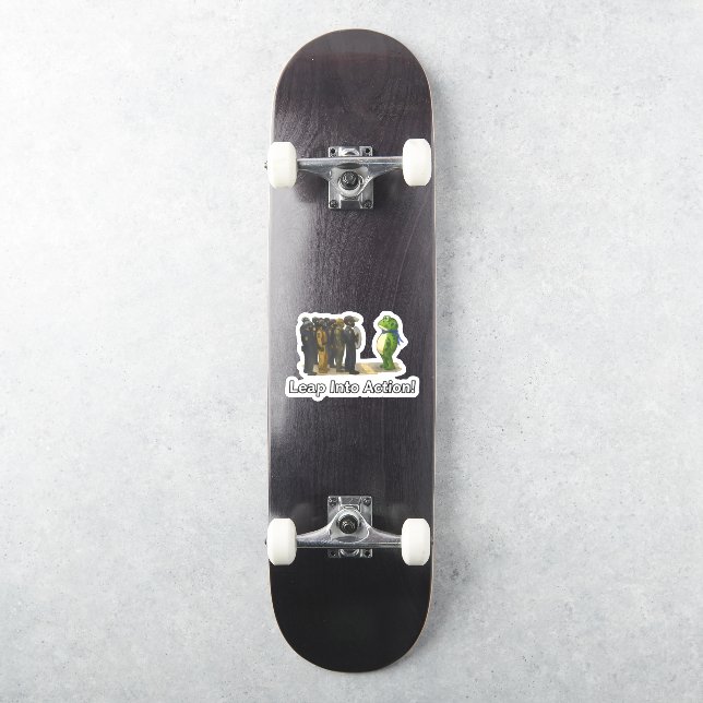 Leap Into Action! Frog Sticker (Skateboard)
