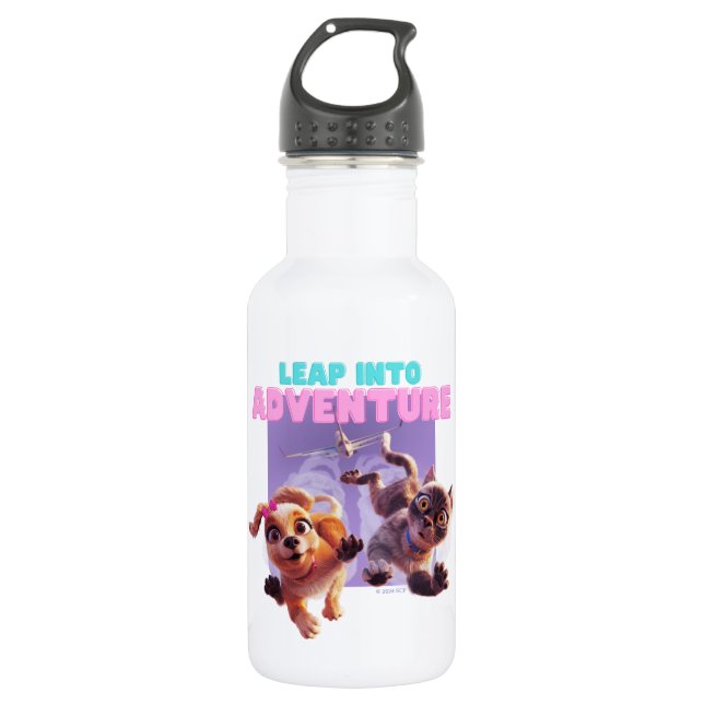 Leap Into Adventure Stainless Steel Water Bottle (Front)