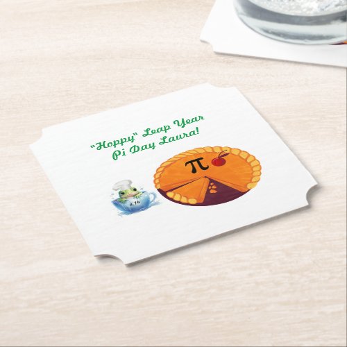 Leap into Hoppy Pi Day Fun  Paper Coaster