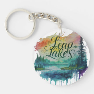 Leap into Lake Keychain