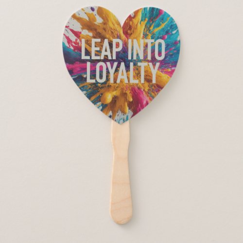 Leap into loyalty  hand fan
