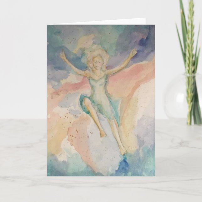 Leap of Faith Fine Art Blank Greeting Card (Front)