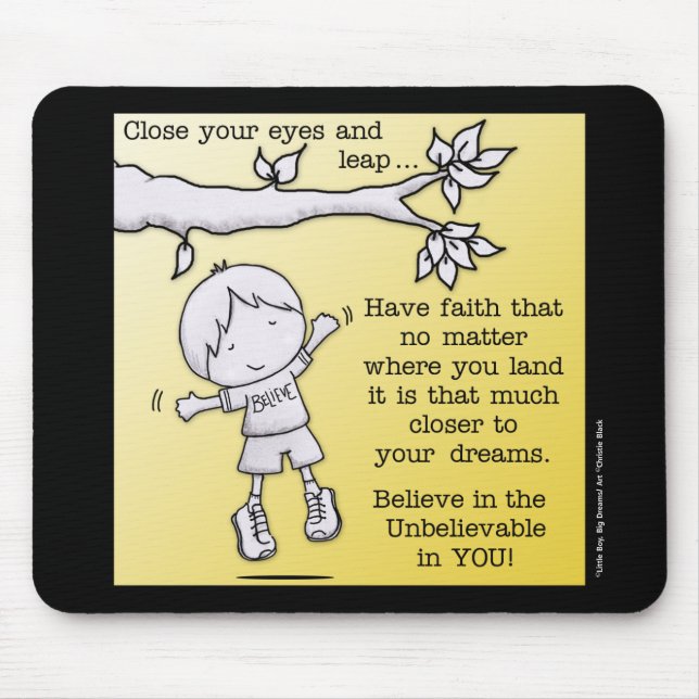 Leap of Faith Mouse Pad (Front)