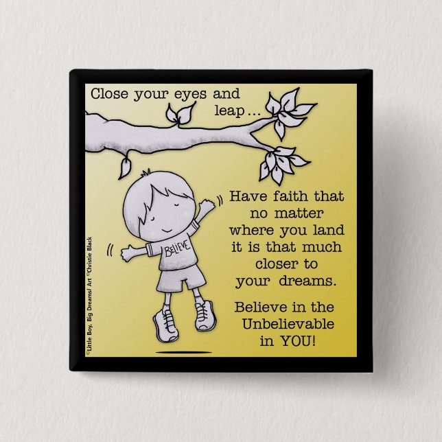 Leap of Faith Pinback Button (Front)