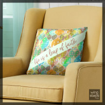 Leap of Faith Polka Dot Waves Teal Orange Neutral