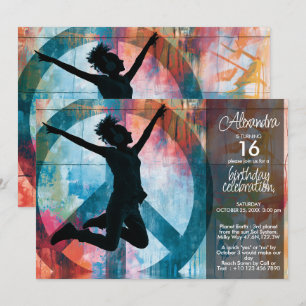 Leap of Hope   Modern Urban Peace Art Invitation
