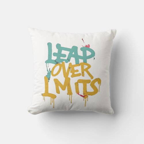 Leap Over Limits T_Shirt Throw Pillow