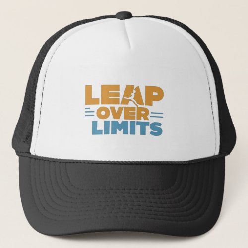 leap over limits trucker hat