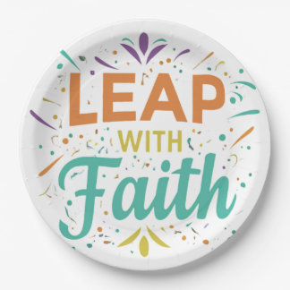 Leap with Faith Paper Plates