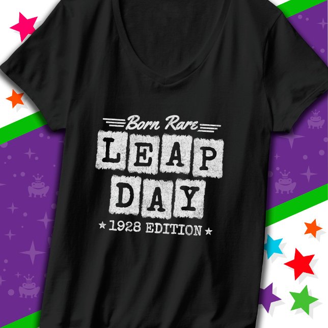 Leap Year 1928 Born Rare 1928 Leap Day Birthday T-Shirt (Creator Uploaded)