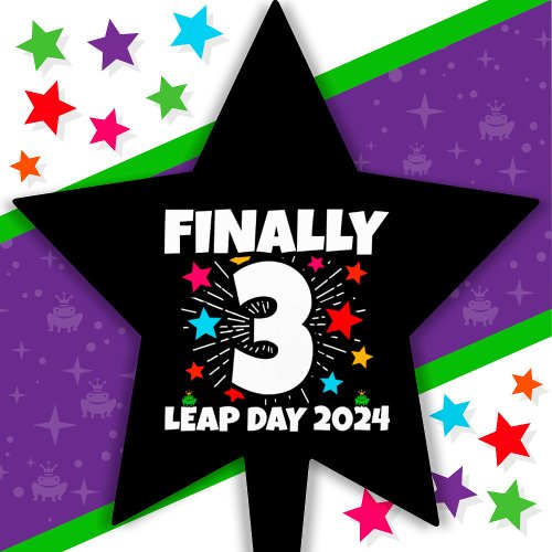 Leap Year 2024 12 Year Old 3rd Leap Day Birthday Cake Topper