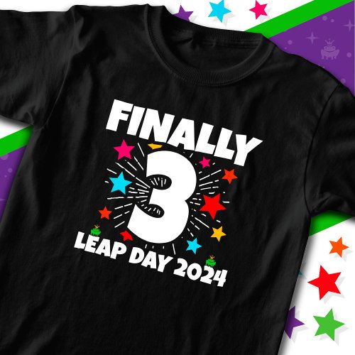 Leap Year 2024 12 Year Old 3rd Leap Day Birthday T_Shirt