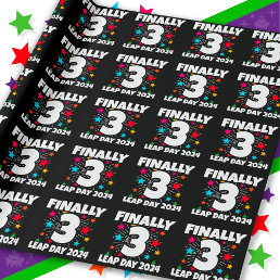 Leap Year 2024 12 Year Old 3rd Leap Day Birthday Wrapping Paper
