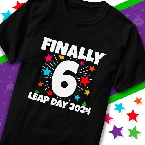 Leap Year 2024 24 Year Old 6th Leap Day Birthday T_Shirt