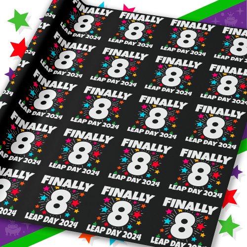Leap Year 2024 32 Year Old 8th Leap Day Birthday Wrapping Paper