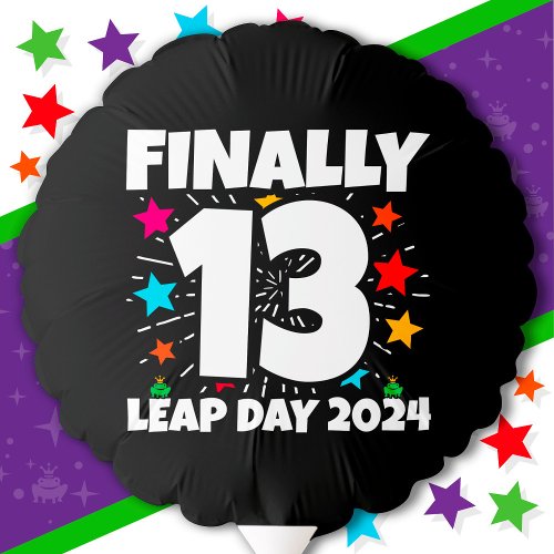 Leap Year 2024 52 Year Old 13th Leap Day Birthday Balloon