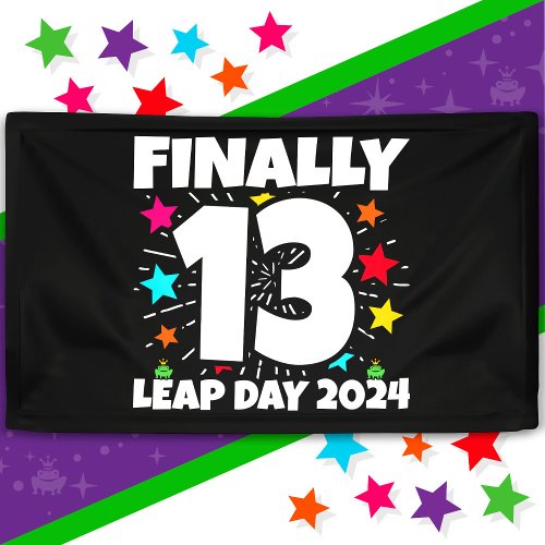 Leap Year 2024 52 Year Old 13th Leap Day Birthday Banner