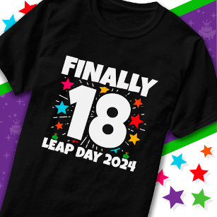 Leap Year 2024 72 Year Old 18th Leap Day Birthday T-Shirt
