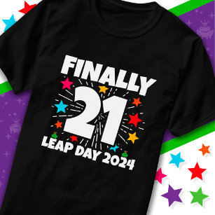Leap Year 2024 84 Year Old 21st Leap Day Birthday T-Shirt