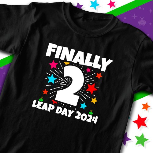 Leap Year 2024 8 Year Old 2nd Leap Day Birthday T_Shirt