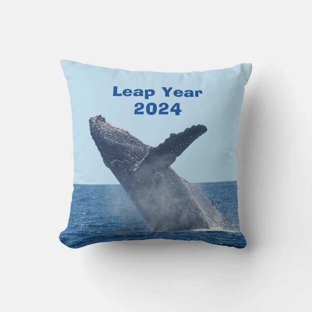 Leap Year 2024 Throw Pillow (Front)