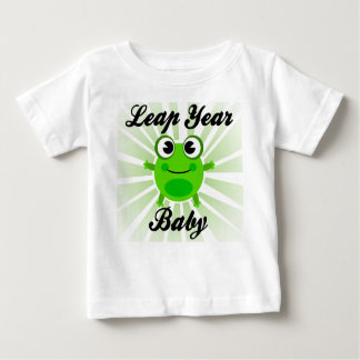 Leap Year Baby, Cute Green Frog Baby T-Shirt