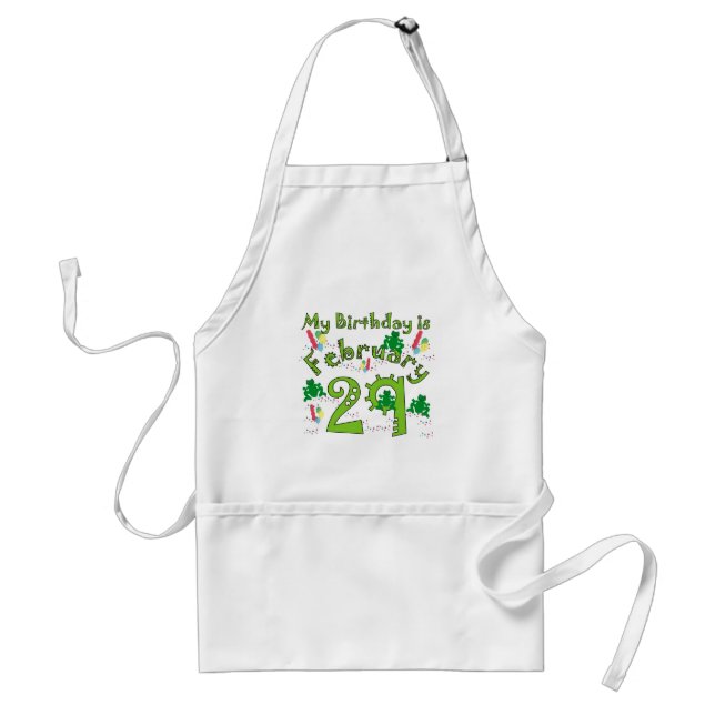 Leap Year Birthday Adult Apron (Front)