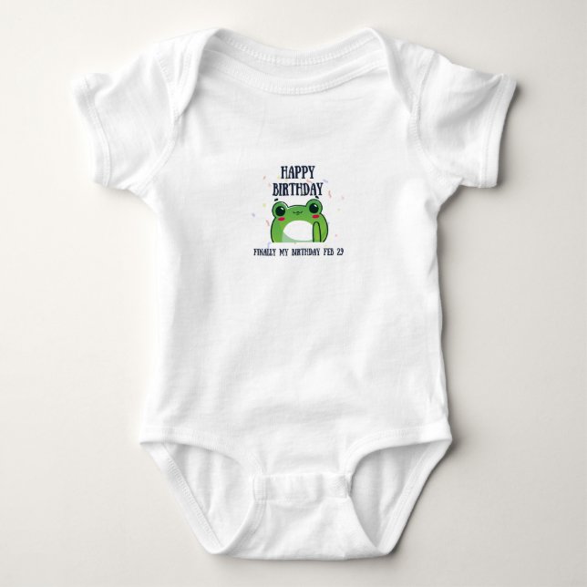 Leap year birthday baby - 29feb  bodysuit (Front)