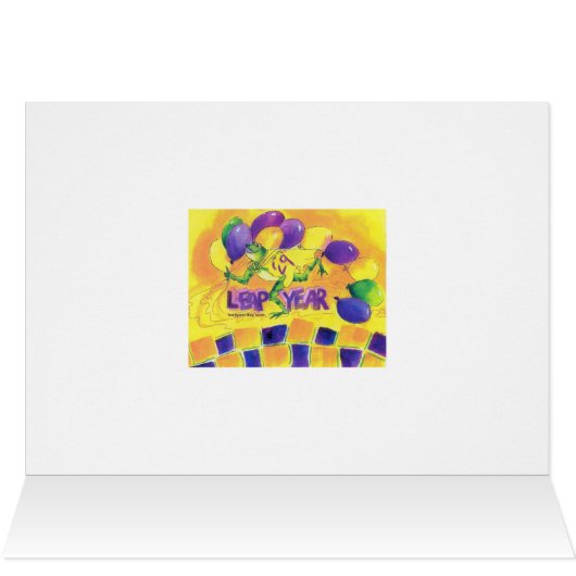 Leap Year Birthday Card (Inside Horizontal (Top))