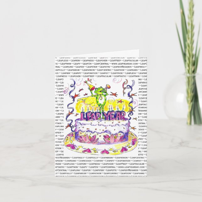 Leap Year Birthday Card (Front)