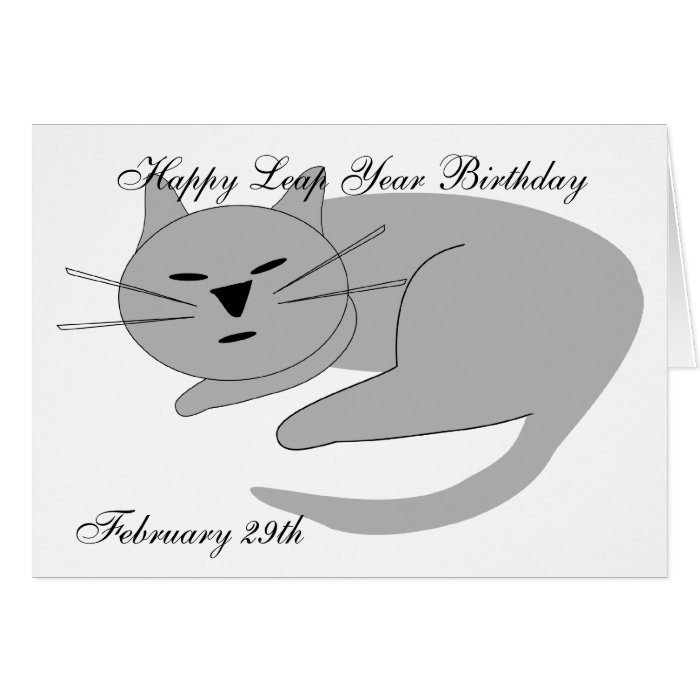 Leap Year Birthday Card