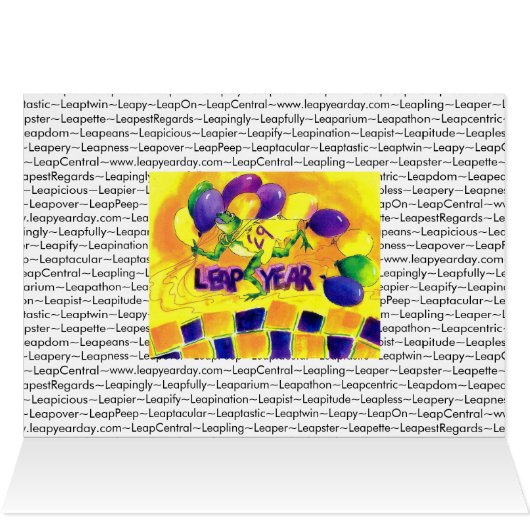 Leap Year Birthday Card (Inside Horizontal (Top))