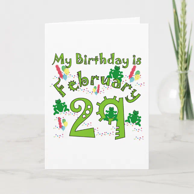 Biglietto D'Auguri Artery8 Per Compleanno - "Actual Leap Year Happy Cake For Her" Con Busta Premium, 17,5 X 12,5 Cm