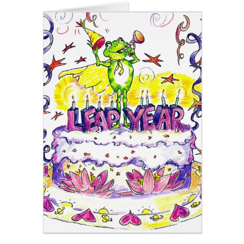 Leap Year Birthday Card Birthday Cake
