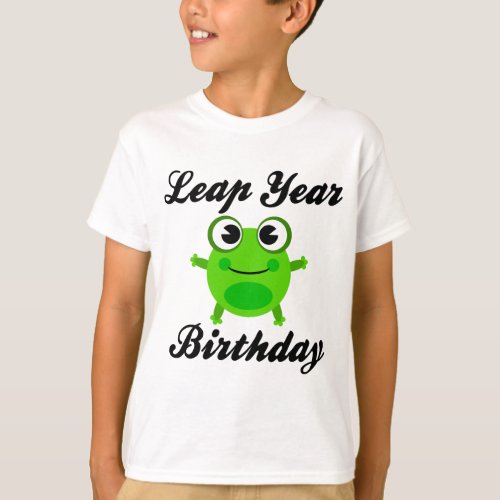 Leap Year Birthday Cute Frog T_Shirt