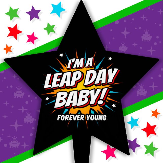 Leap Year Birthday Feb 29th Leap Day Birthday Cake Topper (Creator Uploaded)