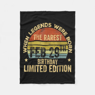 Leap year birthday february 29 for men and women fleece blanket