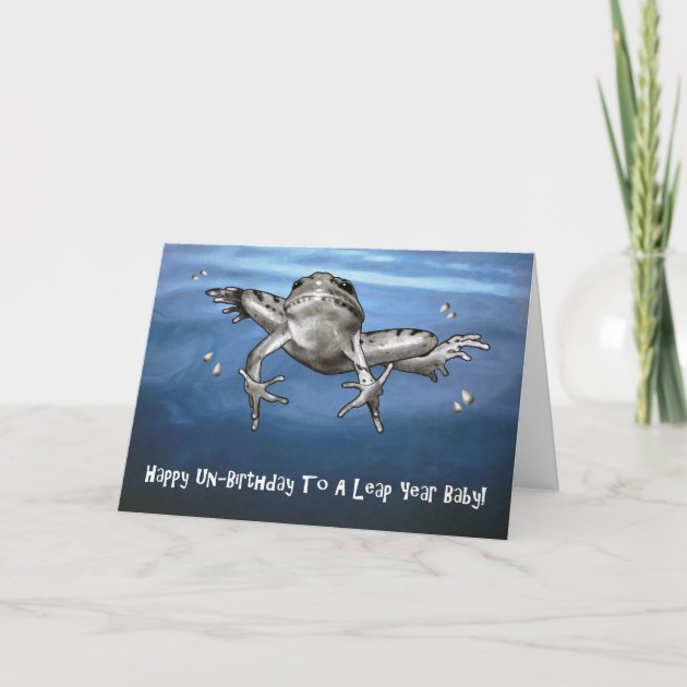 Artery8 Birthday Greeting Card Leap Year Birthday Leaping
