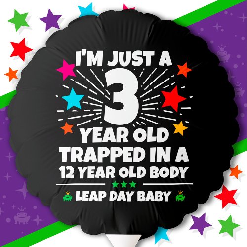 Leap Year Birthday Party 12th Birthday Leap Day Balloon