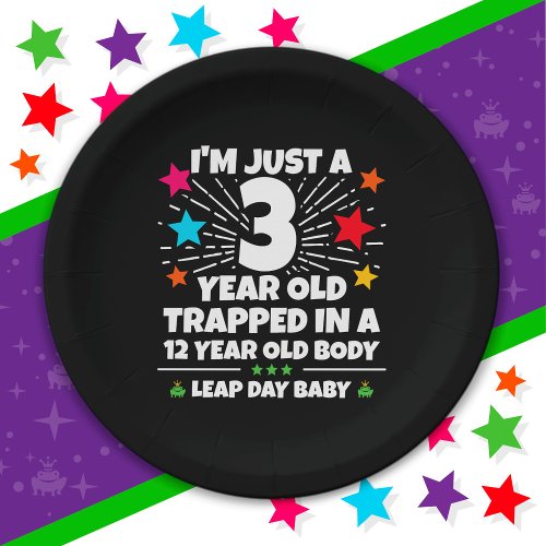 Leap Year Birthday Party 12th Birthday Leap Day Paper Plates