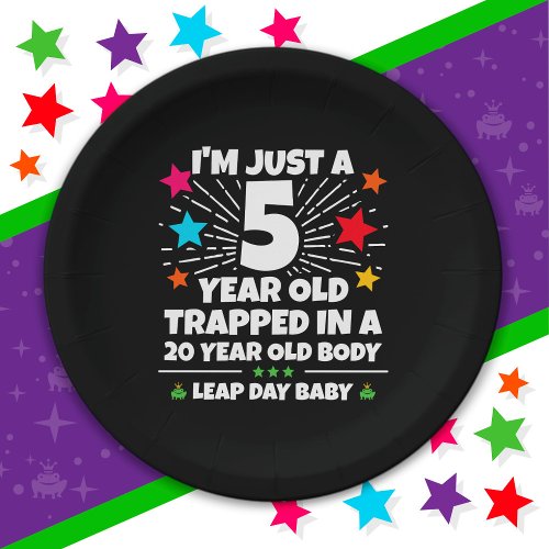 Leap Year Birthday Party 20th Birthday Leap Day Paper Plates