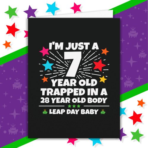 Leap Year Birthday Party 28th Birthday Leap Day Card