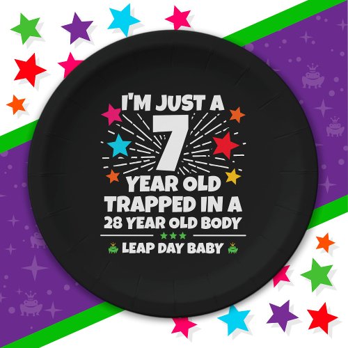 Leap Year Birthday Party 28th Birthday Leap Day Paper Plates
