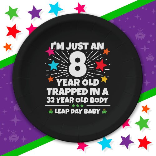 Leap Year Birthday Party 32nd Birthday Leap Day Paper Plates