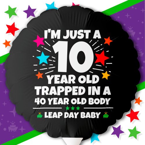 Leap Year Birthday Party 40th Birthday Leap Day Balloon