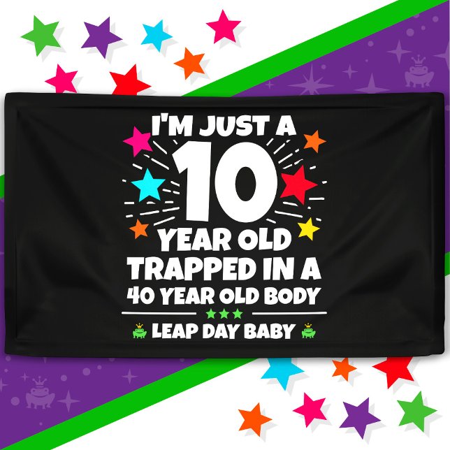 Leap Year Birthday Party 40th Birthday Leap Day Banner (Creator Uploaded)