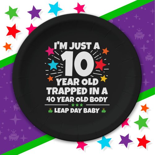 Leap Year Birthday Party 40th Birthday Leap Day Paper Plates