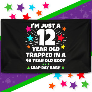 Leap Year Birthday Party 48th Birthday Leap Day Banner