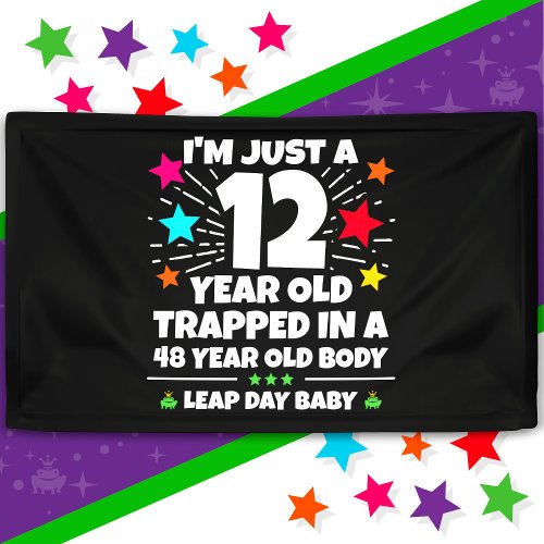 Leap Year Birthday Party 48th Birthday Leap Day Banner